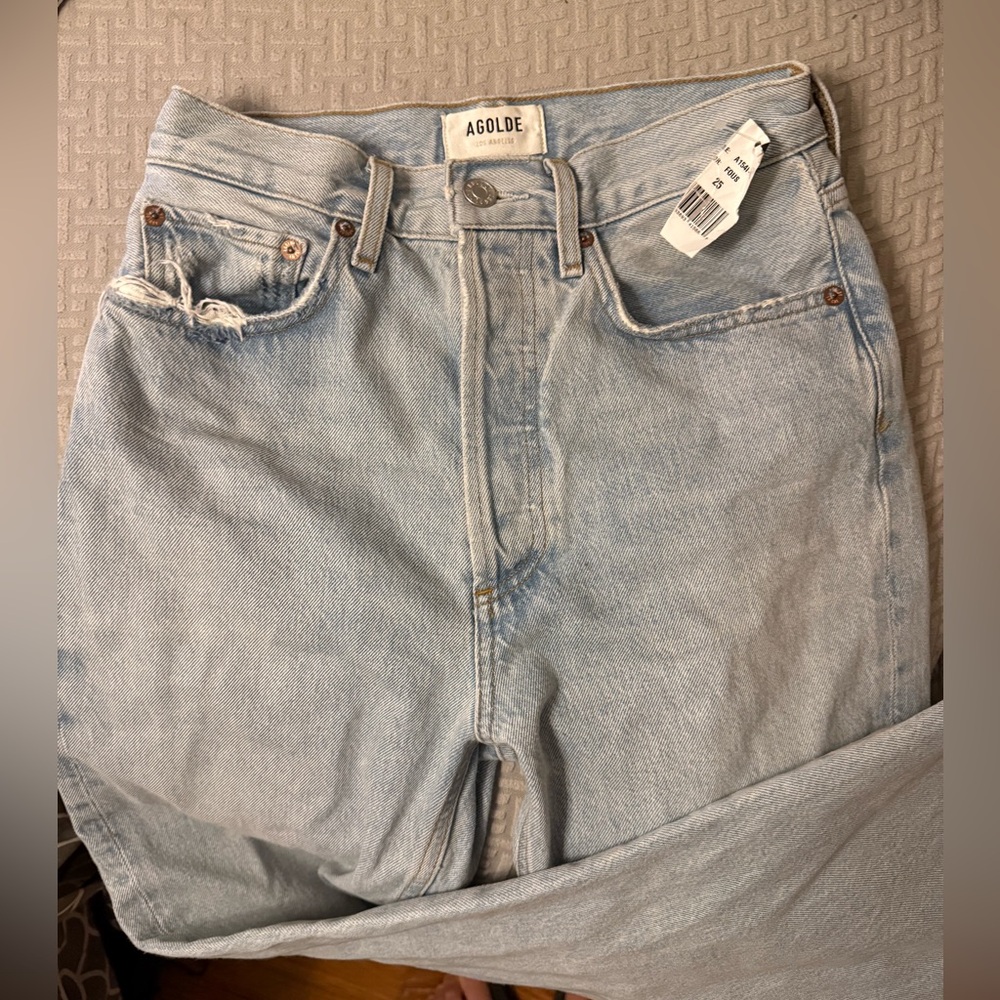 NWT Agolde 90s Straight-Leg Pinch-Waist Jeans in size 25